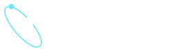 Hadron logo with atom orbit design.